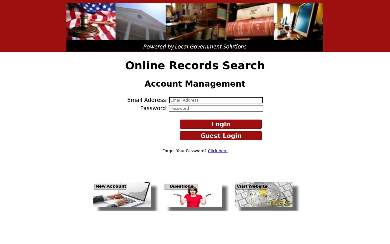 LGS login and guest access for McCulloch County records